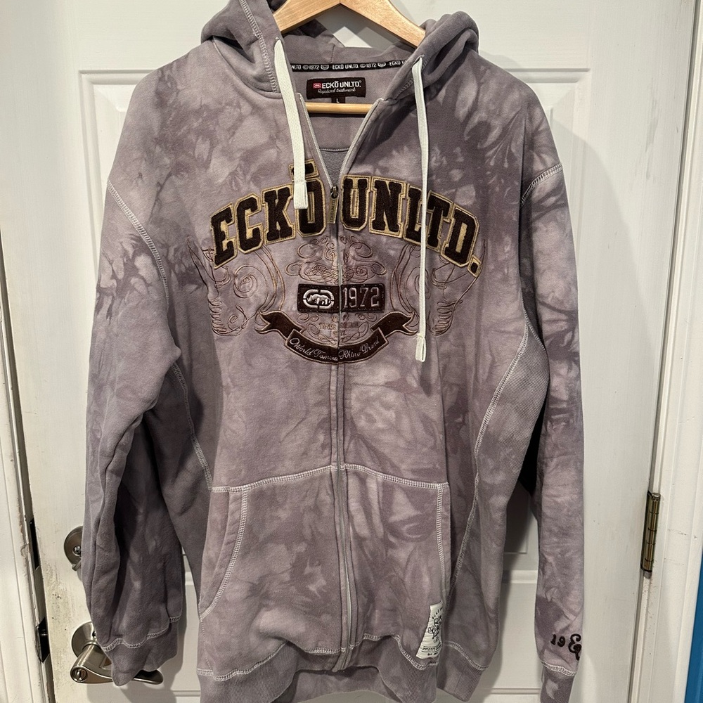 Ecko Unlimited Gray Zip-Up Hoodie
